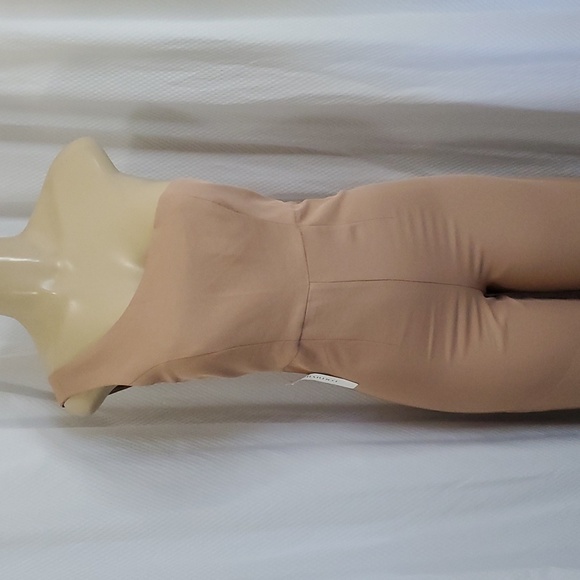 NWT Bardot one shoulder pantsuit tan jumpsuit size 4 - Picture 2 of 13